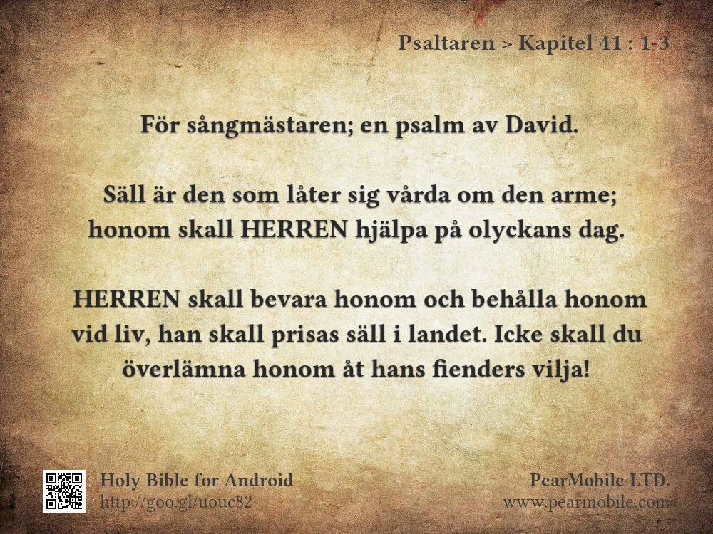 Psaltaren, Kapitel 41:1-3